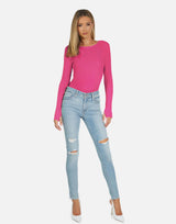 Alick Fitted Tee Bright Pink