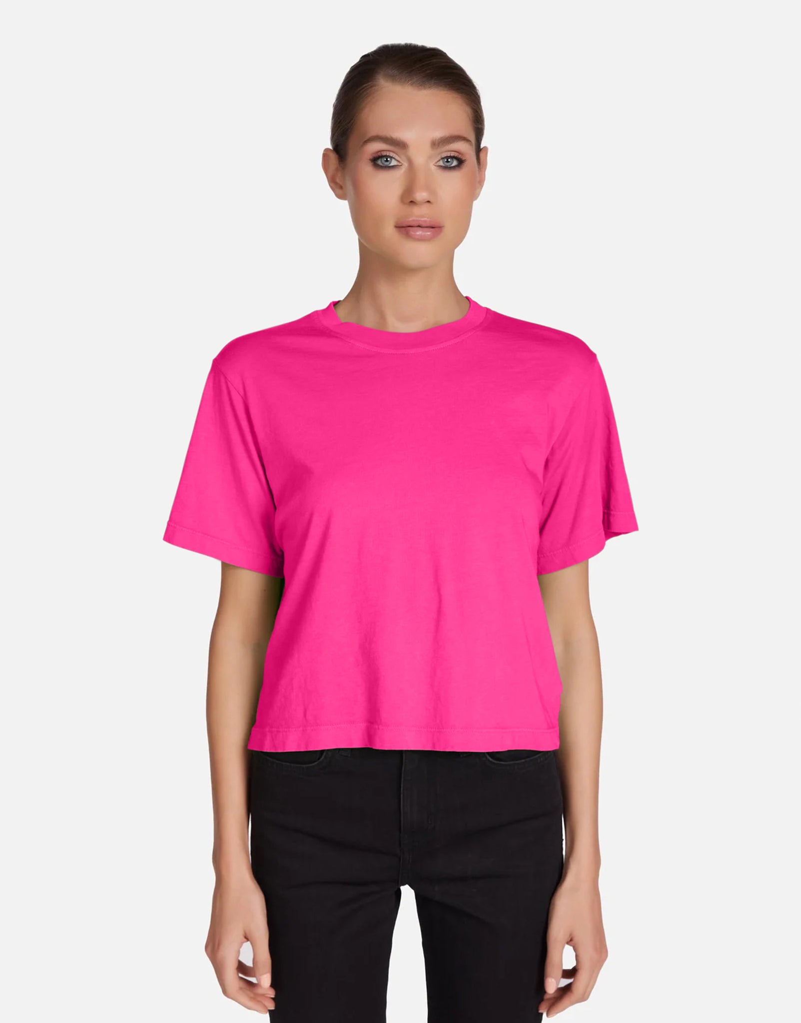 Hester Oversized Tee in Bright Pink Michael Lauren