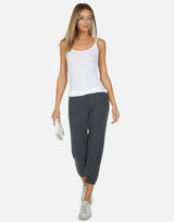 Nate Core Crop Sweatpant Heather Black