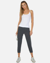Nate Core Crop Sweatpant Heather Black