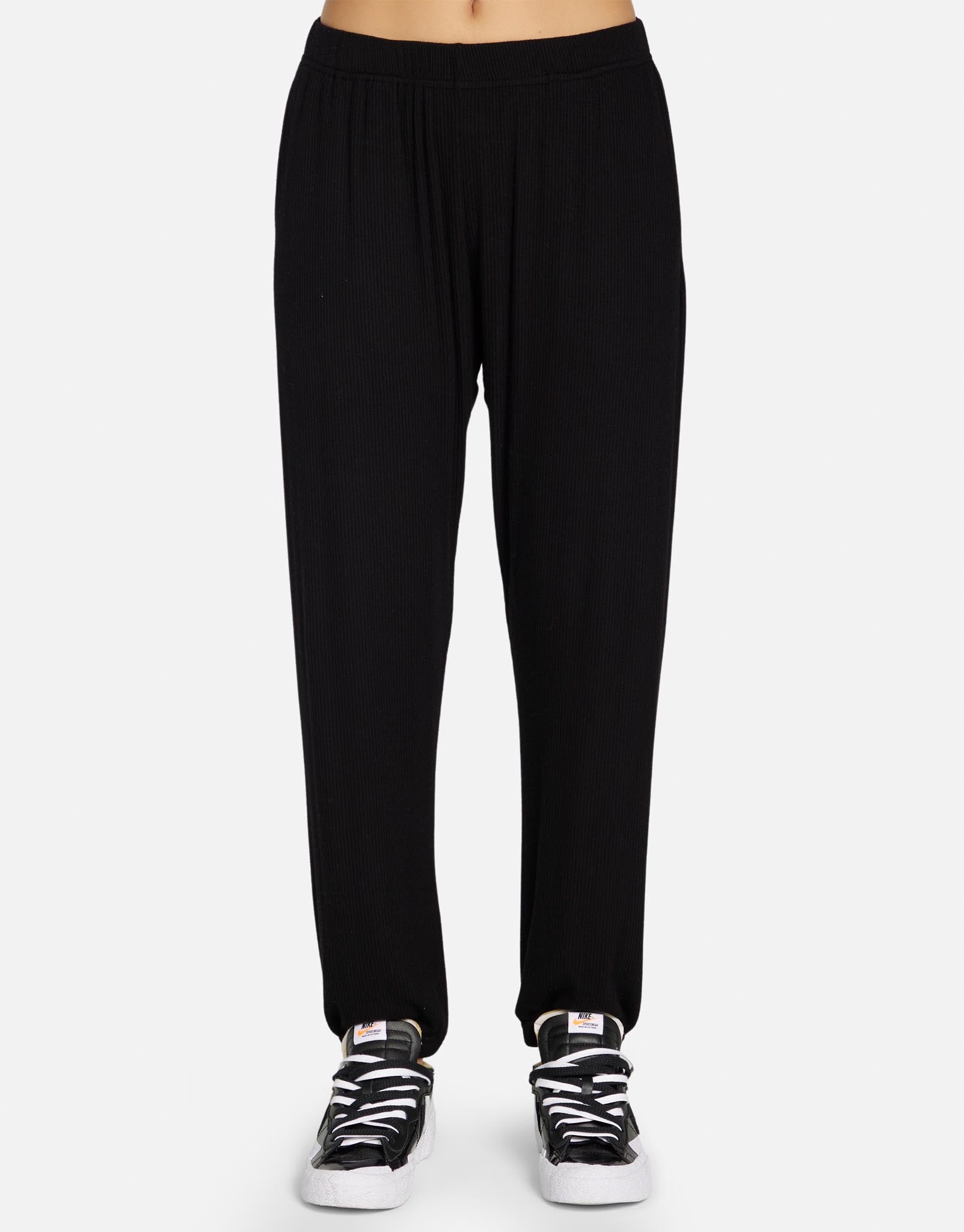 Knit Sweatpant w/ Side Pockets in Black