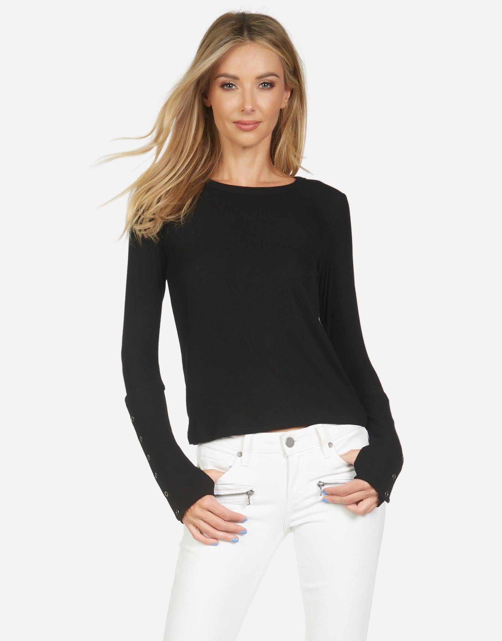 Long Sleeve Snap Cuff Top | Sorento by Michael Lauren