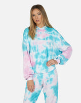 Michael Lauren Women's Gower LE Tie Dye Crop Hoodie