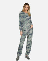 Michael Lauren Women's James LE Army Camo Raglan