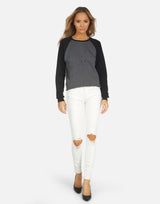 Michael Lauren Women's Gallagher LE Onyx Black Raglan