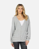 Quimby Crystal Button Cardigan