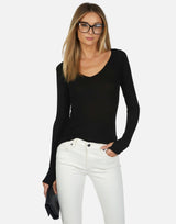 Michael Lauren Women's Otis Core Fitted V-Neck