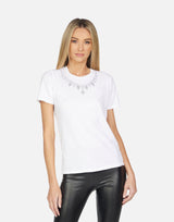 Hall S/S Tee w/ Crystal Necklace
