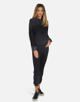 Michael Lauren Women's Nate LE Black Ombre Crop Sweatpant