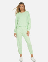 Michael Lauren Women's Nate LE Neon Green Crop Jogger
