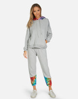 Michael Lauren Women's Melbourne LE Grey Rainbow Sweatpant