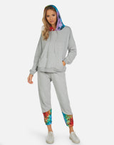 Michael Lauren Women's Melbourne LE Grey Rainbow Sweatpant