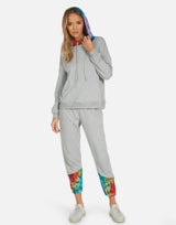 Michael Lauren Women's Melbourne LE Grey Rainbow Sweatpant