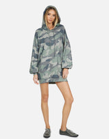 Michael Lauren Women's Peters LE Army Camo Hoodie Dress