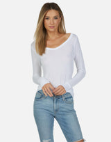 Michael Lauren Women's Otis Core Fitted V-Neck