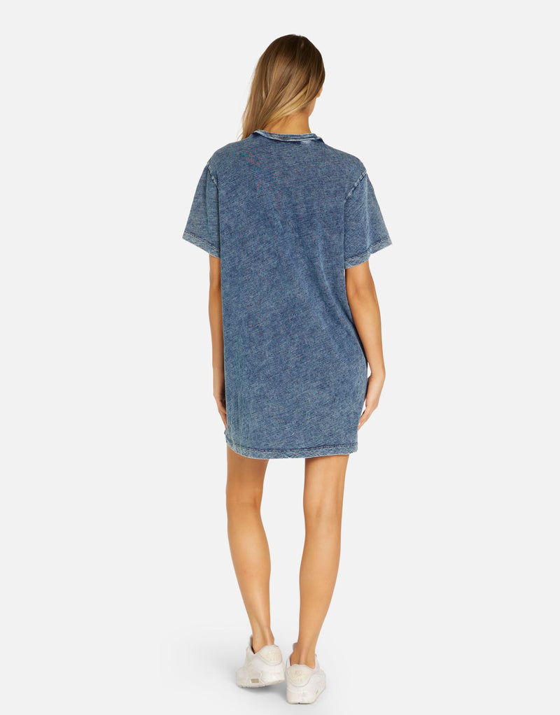 michael lauren t shirt dress Michael Lauren Burman Oversized T-Shirt Dress in Pink & Turquoise Tie Dye