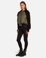 Torran Quilted Jacket Military/Black