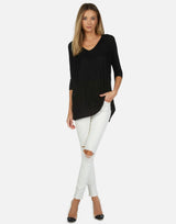 Dylan Core V-Neck Draped Tee