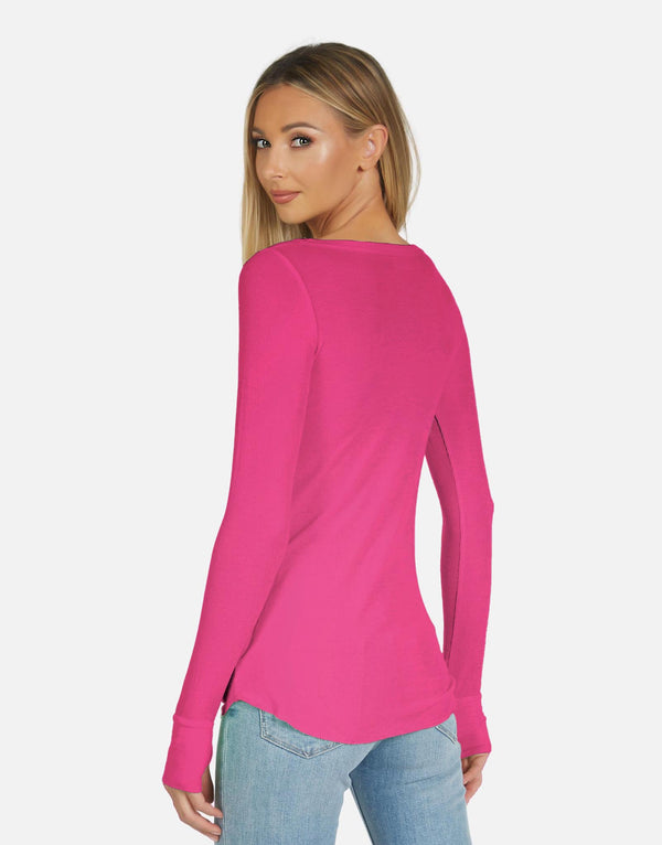 Alick Fitted Tee Bright Pink