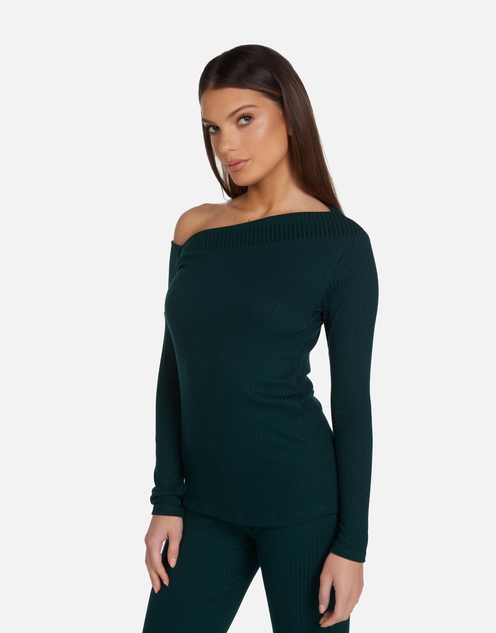 Women's Asymmetrical Top in Evergreen | Maples by Michael Lauren