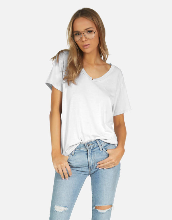 Delano Core Boyfriend Tee White