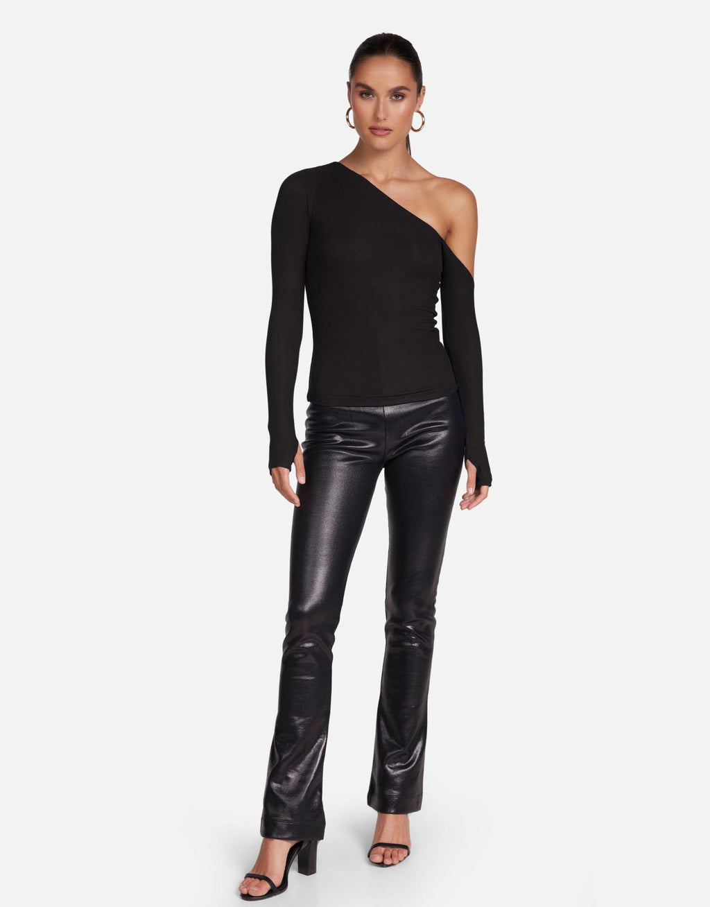 Women's Asymmetrical Top in Black | Magdaleno by Michael Lauren