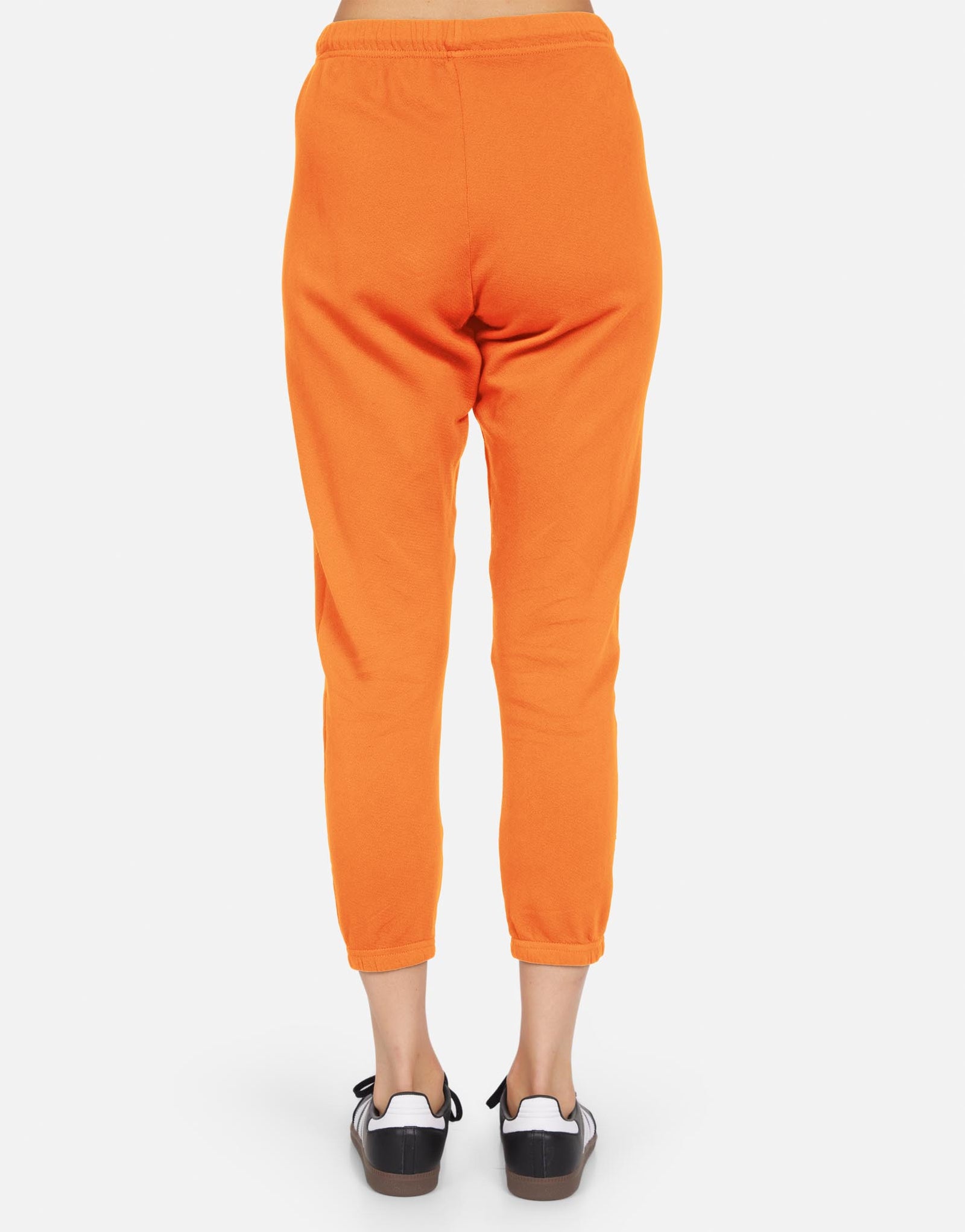 Women's Cropped Sweatpants in Birkin Orange Nate by Michael Lauren
