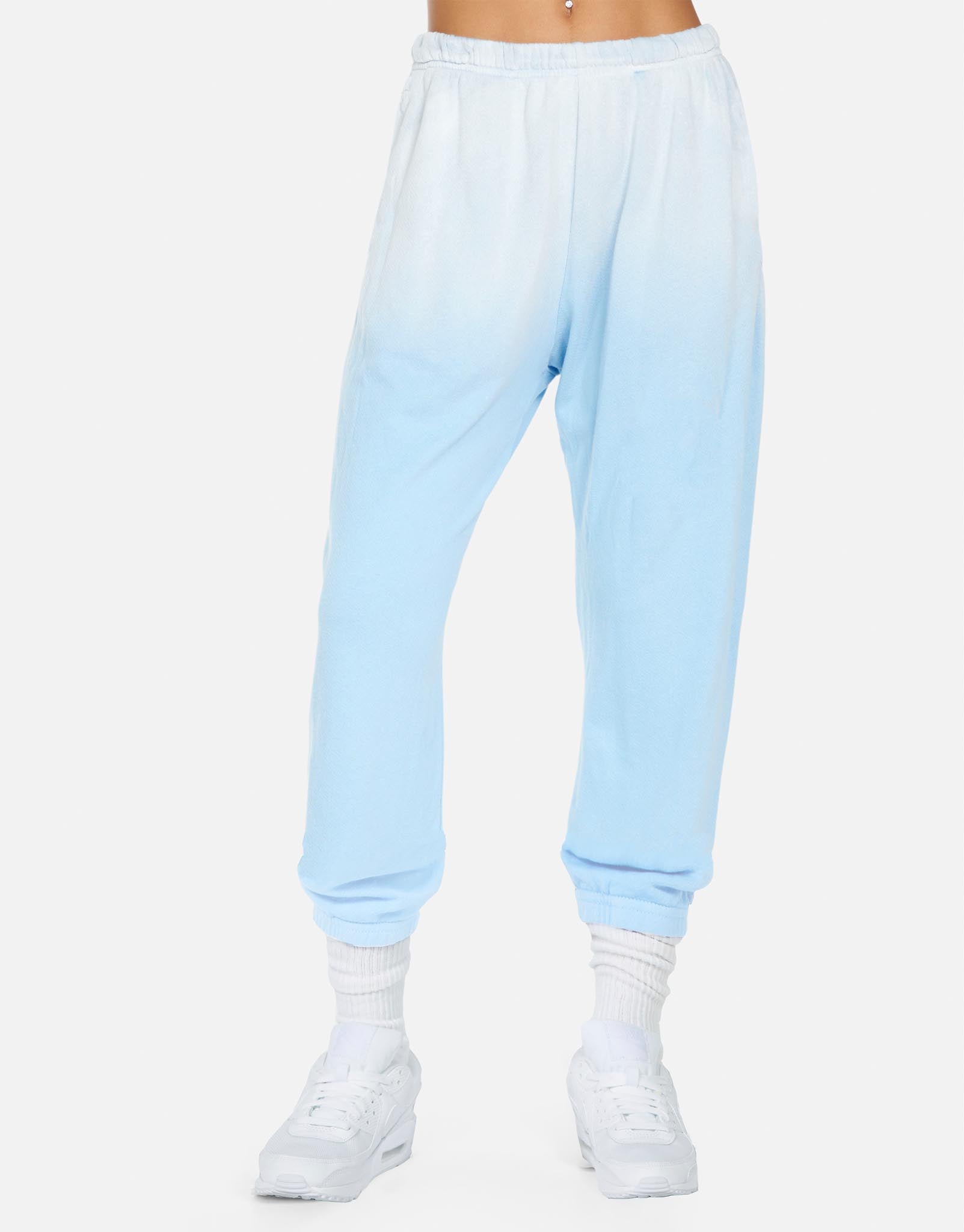 Crop Sweat Pant in Ice Blue Ombre | Nate by Michael Lauren