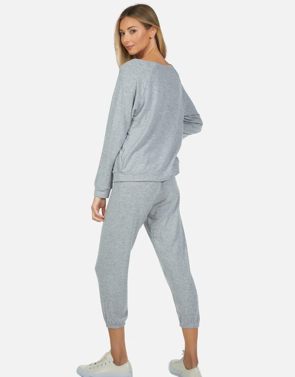 Nate Core Crop Sweatpant Heather Grey