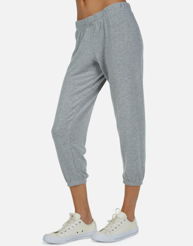 Nate Core Crop Sweatpant Heather Grey