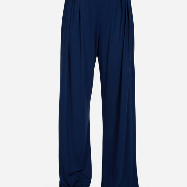 Women's Wide Leg Pleated Pant in Astral Navy | Vox by Michael Lauren