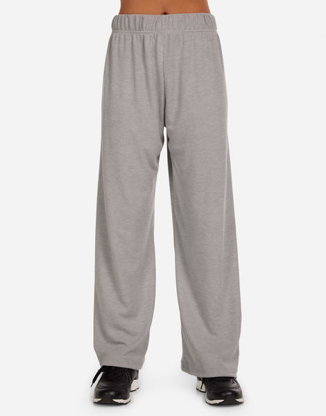 Women's Wide Leg Pant in Heather Grey | Zuri by Michael Lauren