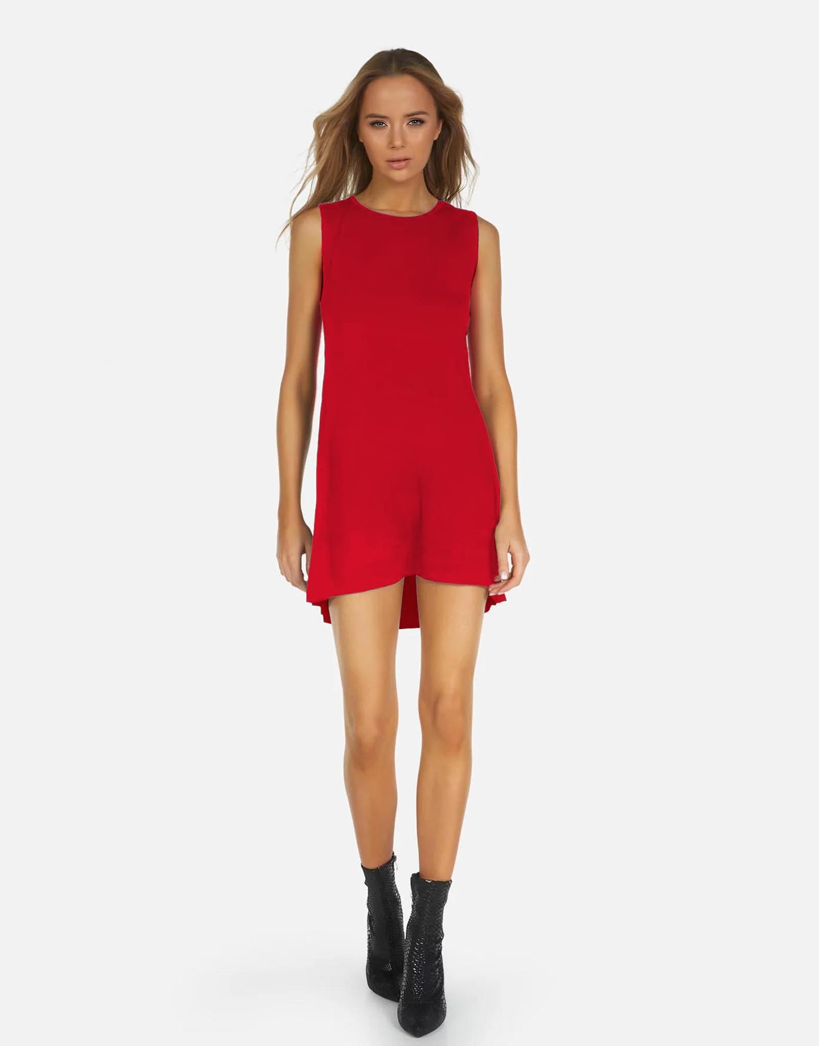 Women's Sleeveless Red Mini Dress | Gilly by Michael Lauren