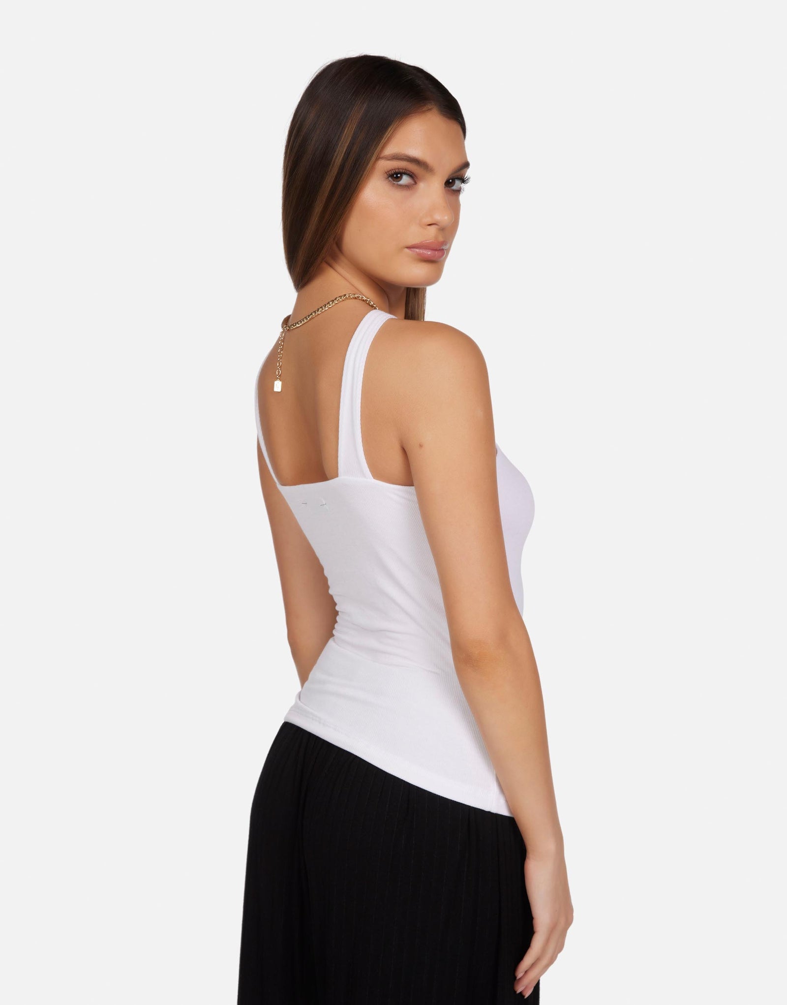 Women's Keyhole Top in White | Kian by Michael Lauren