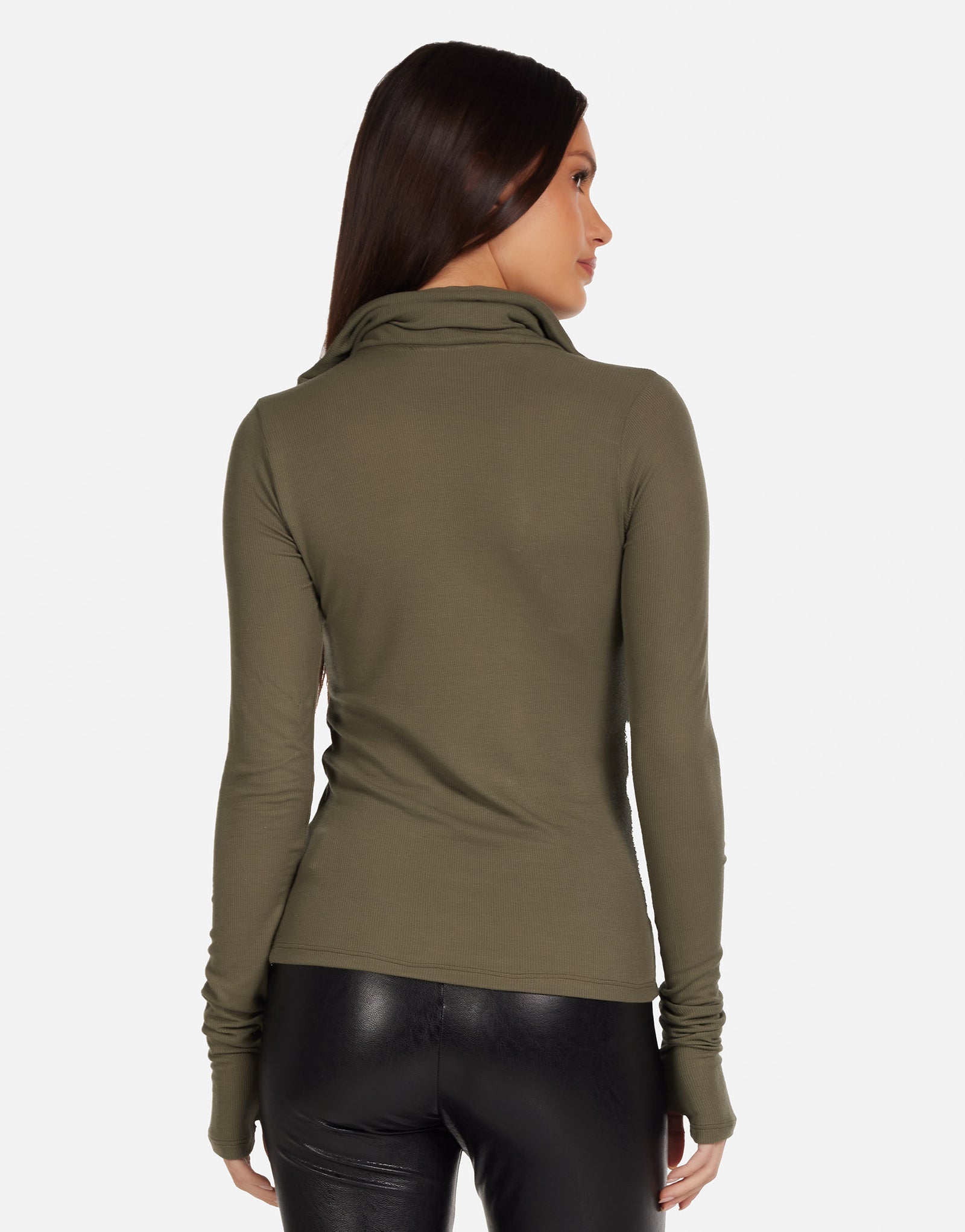 Women's L/S Half Zip Pullover in Moss | Jove by Michael Lauren