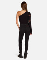 Evans L/S Asymmetrical Top w/ Mesh