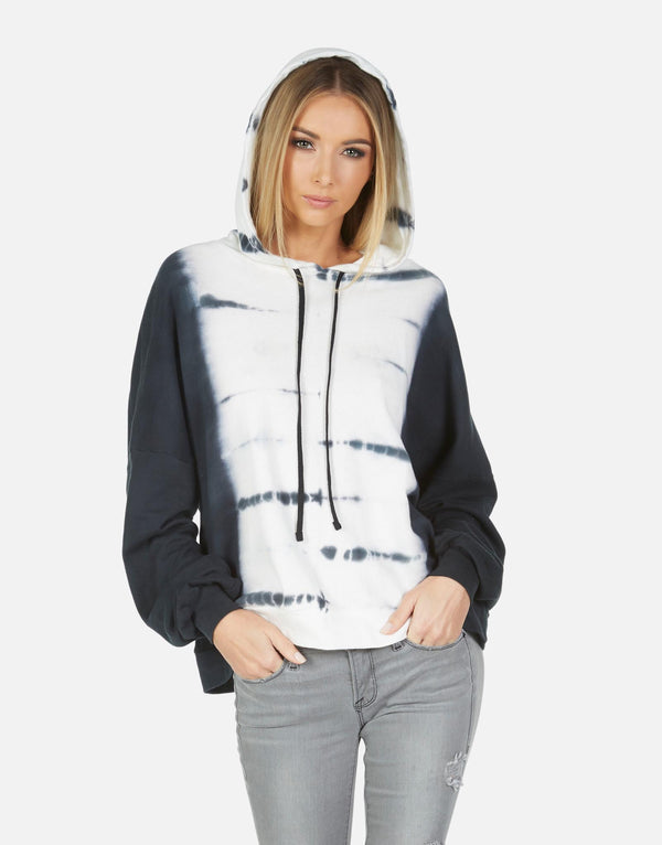 Michael Lauren Women's Gower LE Dark Waters Crop Hoodie