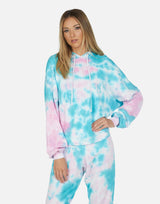 Michael Lauren Women's Gower LE Tie Dye Crop Hoodie