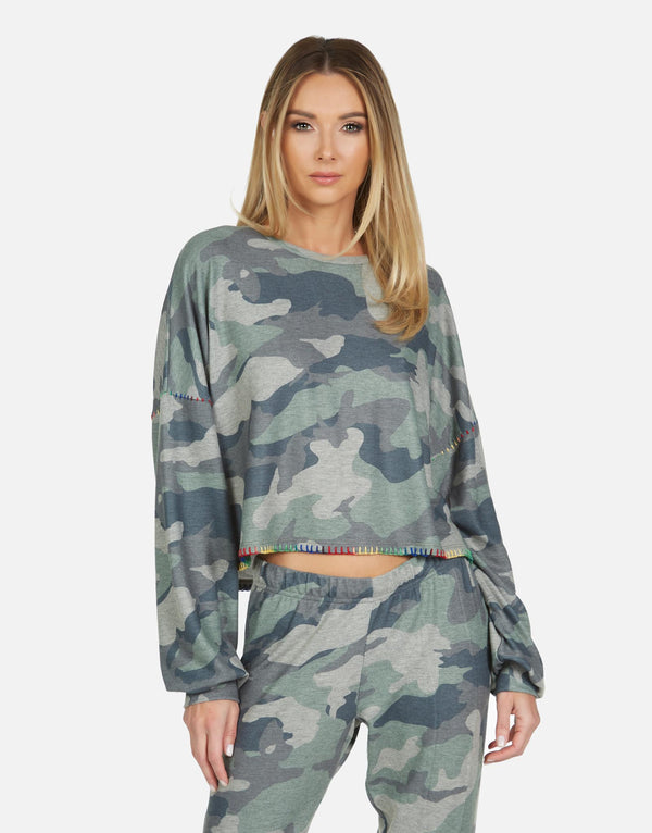 Michael Lauren Women's Fairfax LE Army Camo Pullover