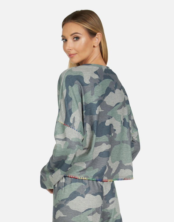 Michael Lauren Women's Fairfax LE Army Camo Pullover