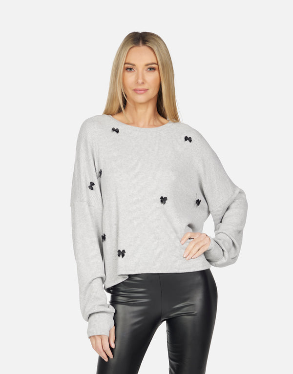 Melendez Bow Trim Pullover