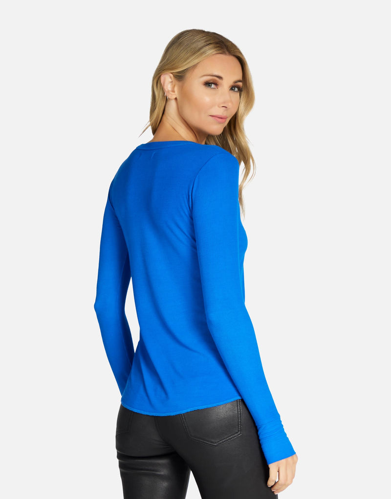 Alick Fitted Tee Cobalt