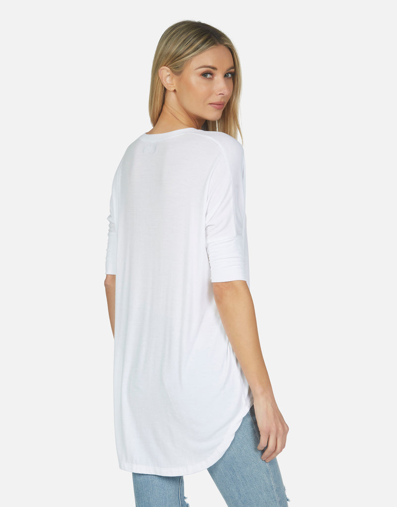 Amos Oversized V-Neck Henley