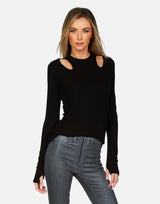 Michael Lauren Women's Mitchell Core Cutout Top