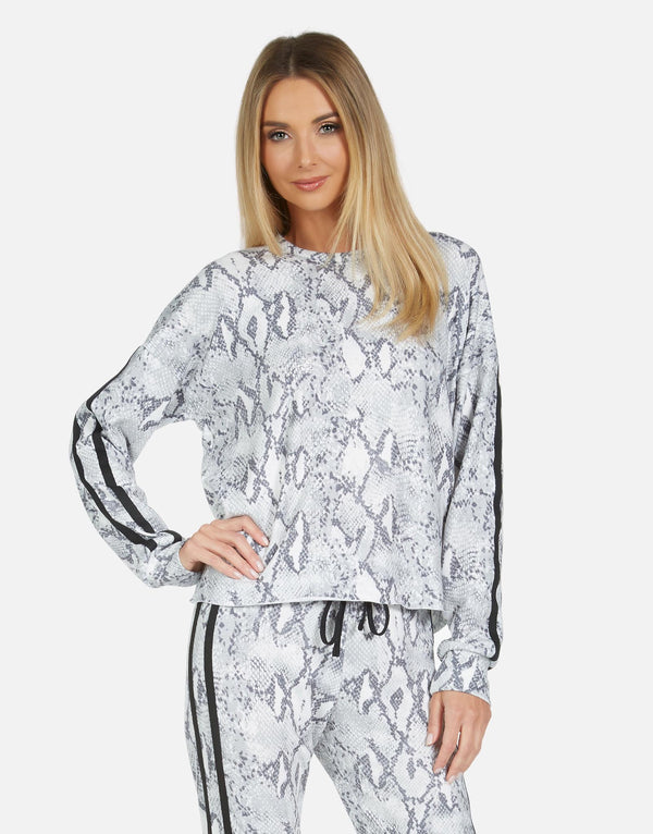 Michael Lauren Women's Brisbane LE Grey Snake Pullover