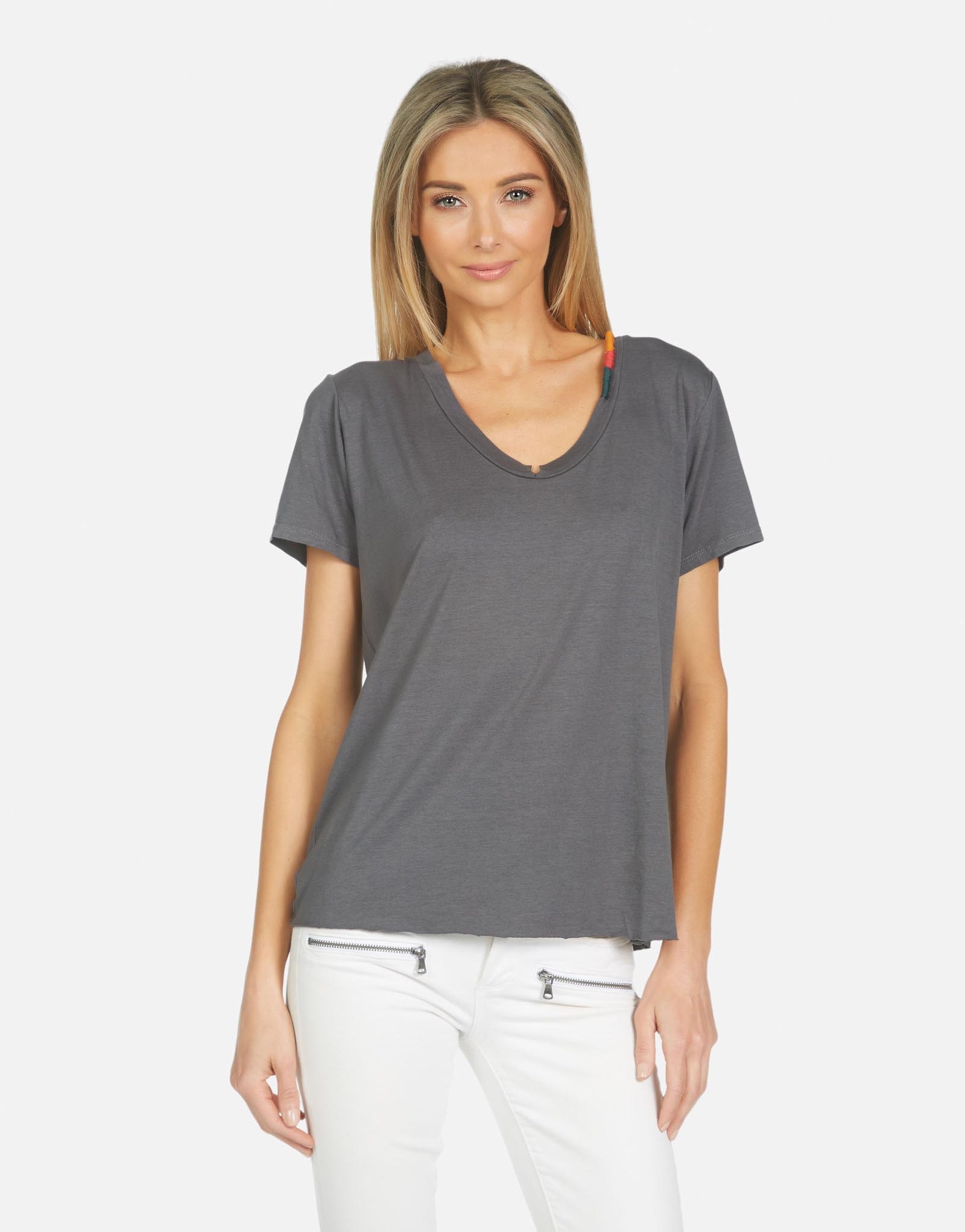 Women's S/S Scoop Neck Boyfriend Tee | Delano LE by Michael Lauren