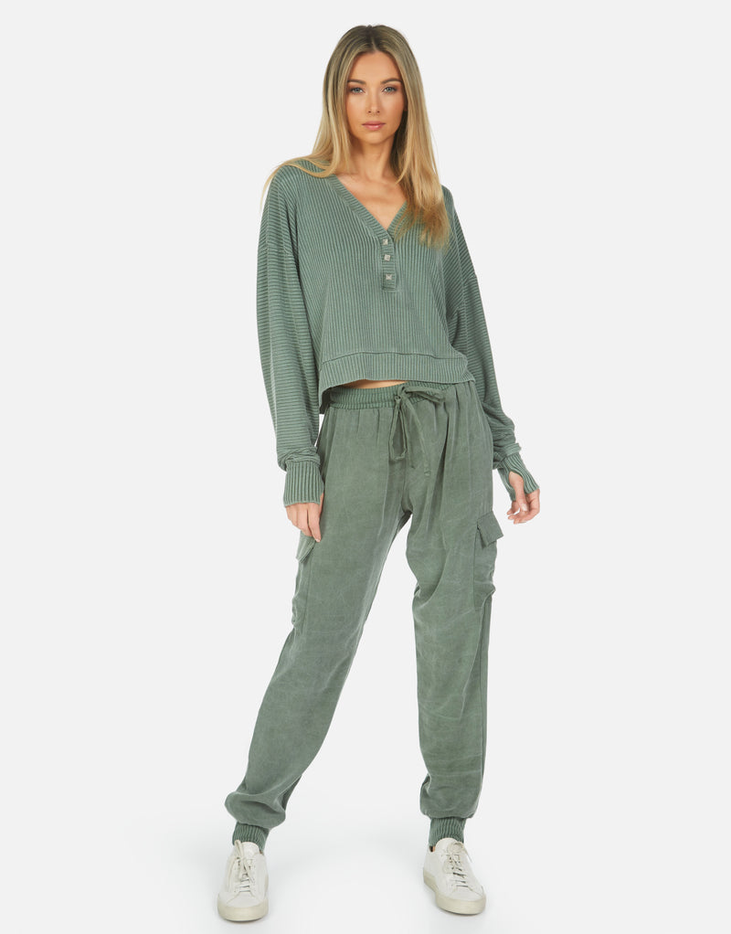 Michael Lauren Women's Bastian Henley Crop Pullover