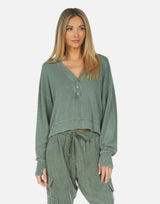 Michael Lauren Women's Bastian Henley Crop Pullover