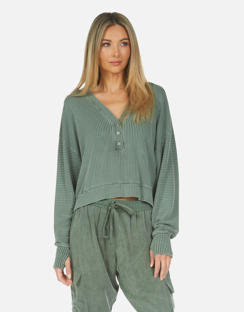 Michael Lauren Women's Bastian Henley Crop Pullover