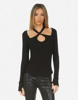 Michael Lauren Women's Gael Keyhole Cutout Top